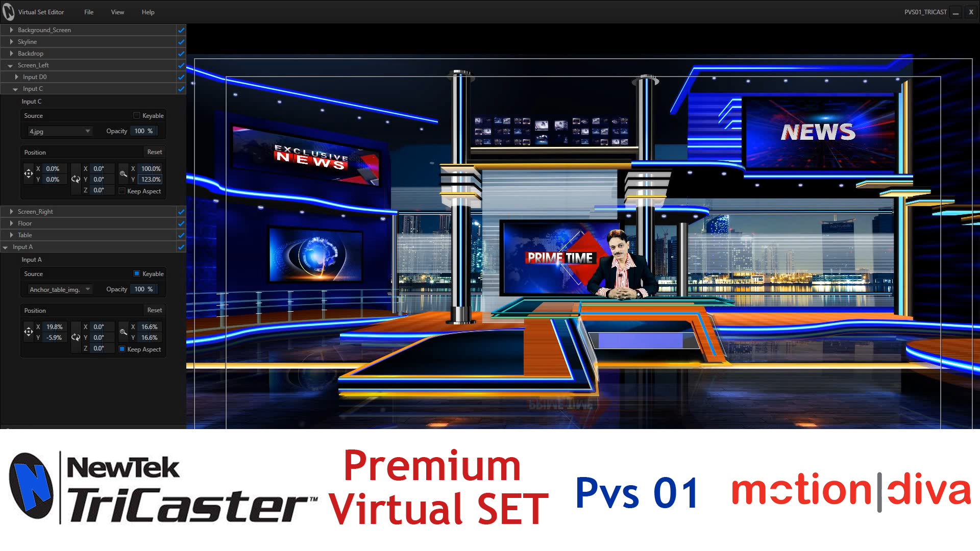 Tricaster Premium Virtual Studio PVS01